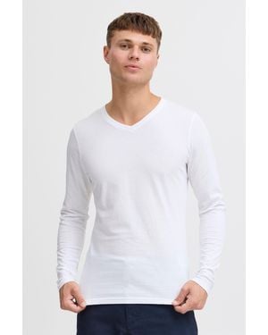 Solid V-Shirt SDBasil Langarmshirts im 2er-Pack - Weiß
