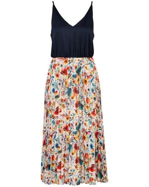 19V69 Italia by Versace Sommerkleid PAOLA FLOWER - Blau