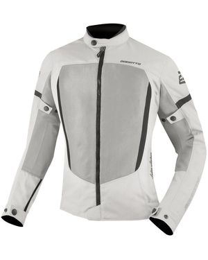 Bogotto Motorradjacke Alastor Air Mesh Motorrad Textiljacke Verbindungsreißverschluss,Ellenbogenprotektoren enthalten,perfori - Grau