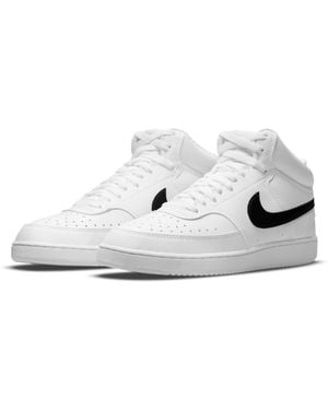 Nike Court Vision Mid Next Nature Sneaker Inspiriert Vom Design Des Nike Air Jordan - Schwarz