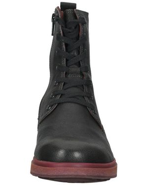 Think! Stiefelette Glattleder Schnürstiefelette - Schwarz