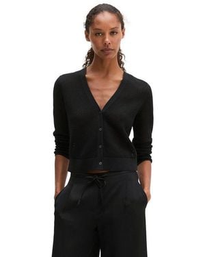 Marc O' Polo Cardigan Aus Baumwolle-Leinen-Slub-Garn - Schwarz