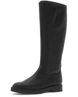 Gabor Stiefel Blockabsatz, Langschaftstiefel Mit Reißverschluss, G-Weite - Schwarz