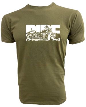 Paulgos Print- T-Shirt "BIKE - Grün
