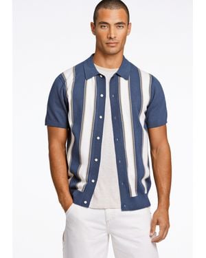 Lindbergh Strickjacke Cardigan Kurzarm - Blau