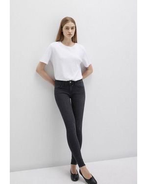Mavi Röhrenjeans Adriana Skinny Fit - Weiß