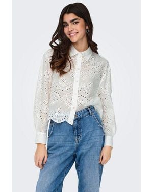 ONLY Langarmbluse Onlvalais L/S Shirt Wvn Noos - Blau