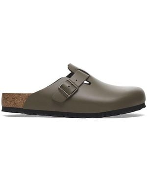 Birkenstock Boston Sandalen Pantolette Leder Normale Weite 1029079 Clog Komfort - Braun