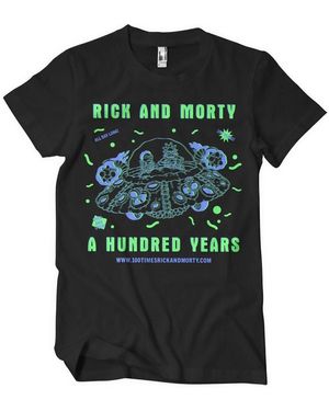 Rick And Morty A Hundred Years Big Tall T-Shirt - Schwarz