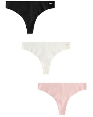 Next String Nahtlose Tanga-Slips Mit Baumwolle, 3Er-Pack (3-St) - Schwarz