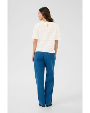 Cream Kurzarmbluse Kurzarm-Bluse CRLibby - Blau