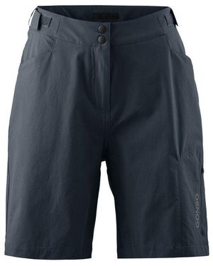 Gonso Fahrradhose Adventure Shorts W Damen Radhose Mit Einknöpfbarer Radunterhose Mit Sitzpolster - Blau