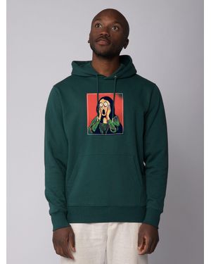 wat? Apparel Wat? Apparel Hoodie Mona Lisa Scream - Grün