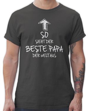 Shirtracer T-Shirt So sieht beste der Welt aus Papa - Schwarz