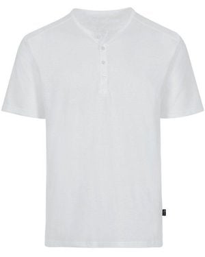 Trigema T-Shirt mit Knopfleiste DELUXE Baumwolle (1-tlg) - Weiß