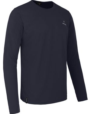 Bergson BENO Langarm T-Shirt, Pique, schnelltrocknend, pflegeleicht, Normal - Blau