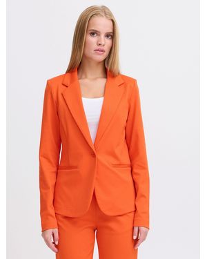 Ichi Kurzblazer Kate (1-tlg) Plain/ohne Details - Orange