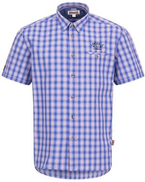 Lonsdale London Outdoorhemd Kurzarmhemd Holmbusch - Blau