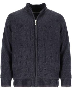 Leitfeuer 62477 Strickjacke Stehkragen - Blau