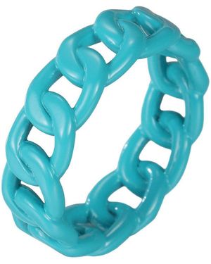 Firetti Fingerring Schmuck Geschenk Edelstahl Ring ring ring Panzerkette Color - Blau