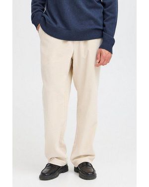 Solid Chinohose Sdalann Cordhose Mit Bundfalten Und Enger Werdenem Bein - Blau