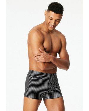 Schiesser Badepants Aqua Innen Liegende, Bindekordel Am Bund - Schwarz