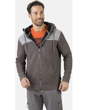 HERO by John Medoox Hoodie Strick- Fleecejacke fleece Straight Fit Casual Atmungsaktiv - Grau
