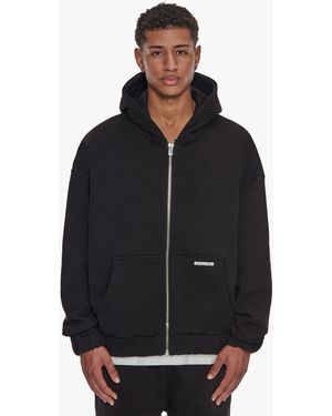 Dropsize BR-ZH-1 Heavy Zip Hoodie Oversized 430 GSM Oversize Kapuzen-Pullover - Schwarz