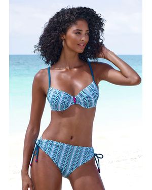 vivance active Bügel-Bikini mit Zierperlen - Weiß