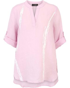 Doris Streich Klassische Bluse mit Motivprint - Pink