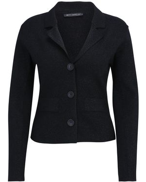 Betty Barclay Strickjacke Strickblazer langarm (1-tlg) Glitzer - Schwarz