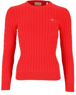 GANT Rundhalspullover - Rot