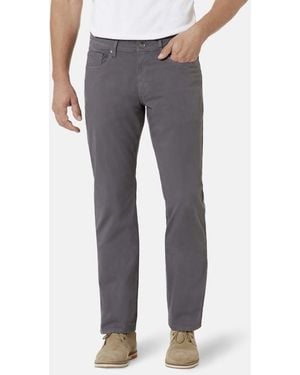 Stooker Men 5-Pocket-Hose Frisco Straight Fit Casual Clean Wash Twill Coloured Comfort Flex! - Grau