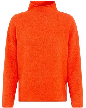 Camel Active Rollkragenpullover Oversized Strickpullover mit Rollkragen - Orange