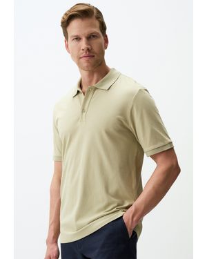 Jimmy Key Kurzärmlig Polokragen T-Shirt - Natur