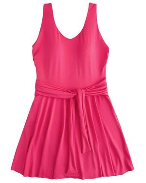 Next Badeanzug Bauchformendes Badekleid Mit Röckchen (1-St) - Pink