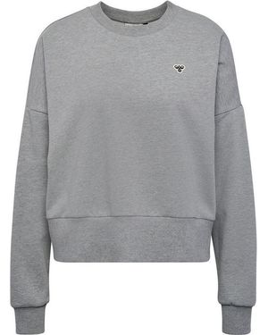 Hummel Rundhalspullover Boxy W Crewneck Bee - Grau