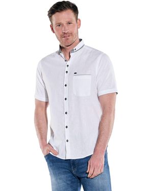 Engbers Kurzarmhemd Kurzarm-Hemd mit Leinenanteil - Weiß