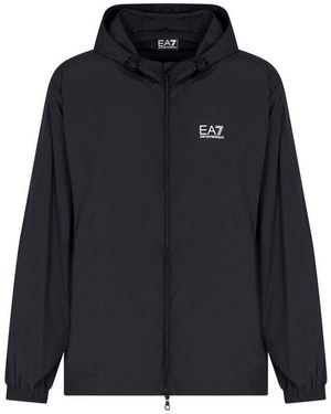 Emporio Armani Regenjacke Jacke Core Identity Kapuzenjacke (1-St) - Schwarz