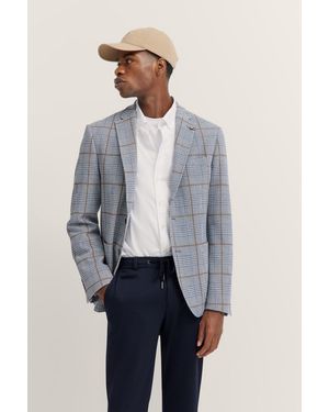Bugatti Sakko mit Karo-Muster - Blau