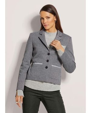 Madeleine Kurzblazer aus Struktur-Jersey - Grau