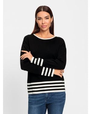 heine Strickpullover Langarm-Pullover - Schwarz