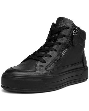 Ara Canberra Plateausneaker Plateau, Schnürboots Mit Weicher Schaftrand-Polster, H-Weite - Schwarz