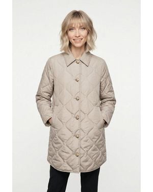 Vero Moda Steppmantel Vmmillie Coat Noos Mit Knopfleiste - Natur