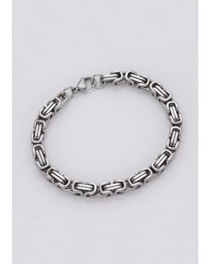 Firetti Edelstahlarmband Schmuck Geschenk Königskettengliederung, 6,7 mm - Blau