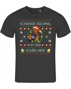 deinshirt Print- T-Shirt Scheiße nochmal ist das schön hier Funshirt mit Motiv - Schwarz