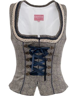 KRÜGER Trachtenbluse 415367 (1-tlg) - Grau
