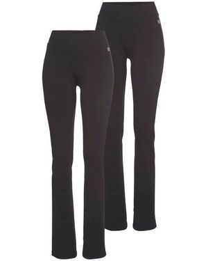 H.i.s. Leggings (Spar-Set, 2Er-Pack) Bootcut‑Leggings Im Praktischen 2Er‑Pack Mit Elastischem Bund - Schwarz