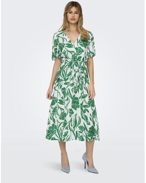 ONLY Sommerkleid ONLHALIA /S MIDI DRESS WVN NOOS - Grün