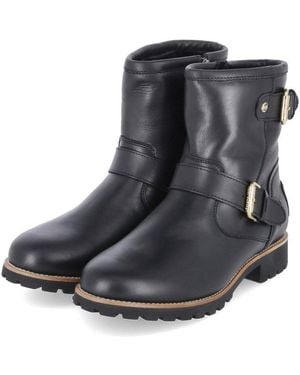 Panama Jack Felina Igloo Travelling B3 Damen Glattleder Winterstiefel - Schwarz